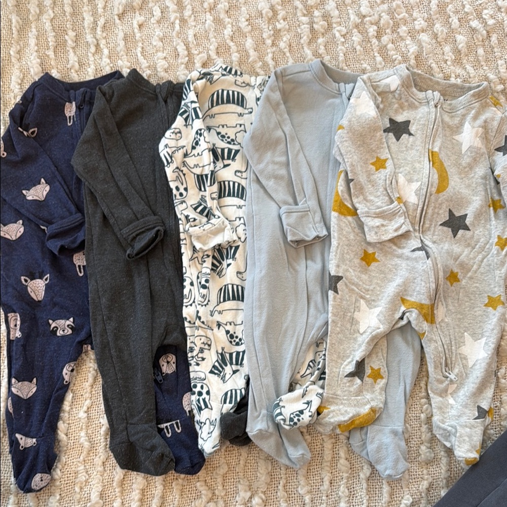 Assorted Kids One Piece Pajamas Zippers